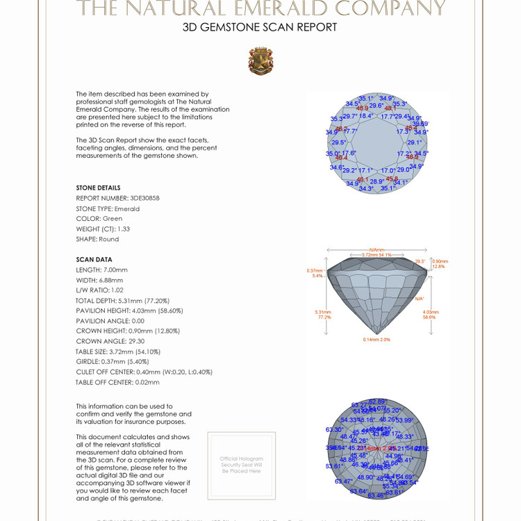 1.33 Ct. Emerald from Zambia