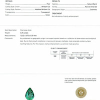 3.25 Ct. Emerald from Colombia Scan Report