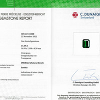 14.49 Ct. Emerald from Zambia Scan Report
