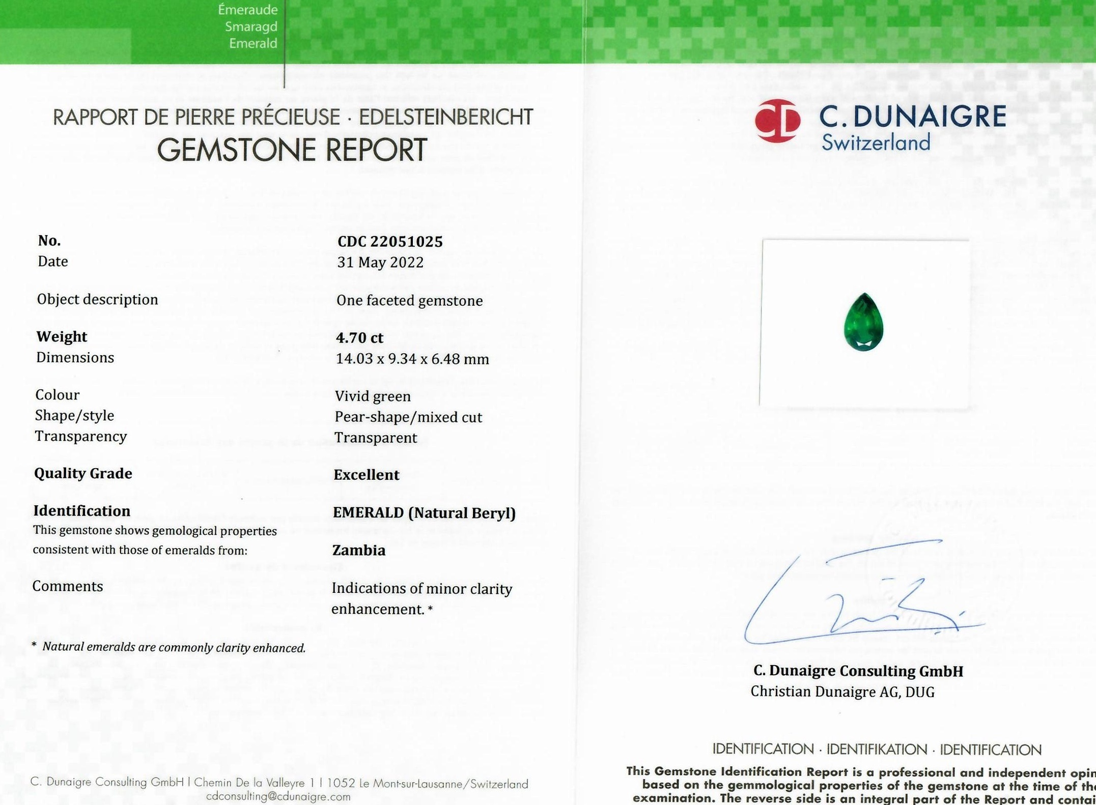 4.70 Ct. Emerald from Zambia