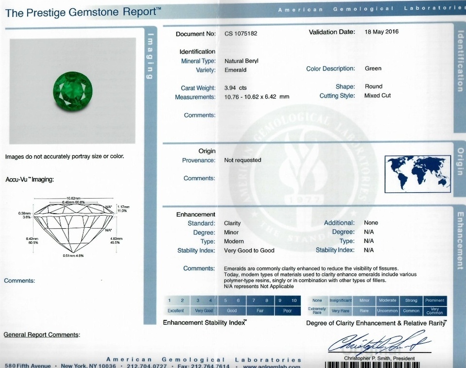 3.94 Ct. Emerald from Zambia