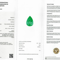 10.87 Ct. Emerald from Colombia Scan Report