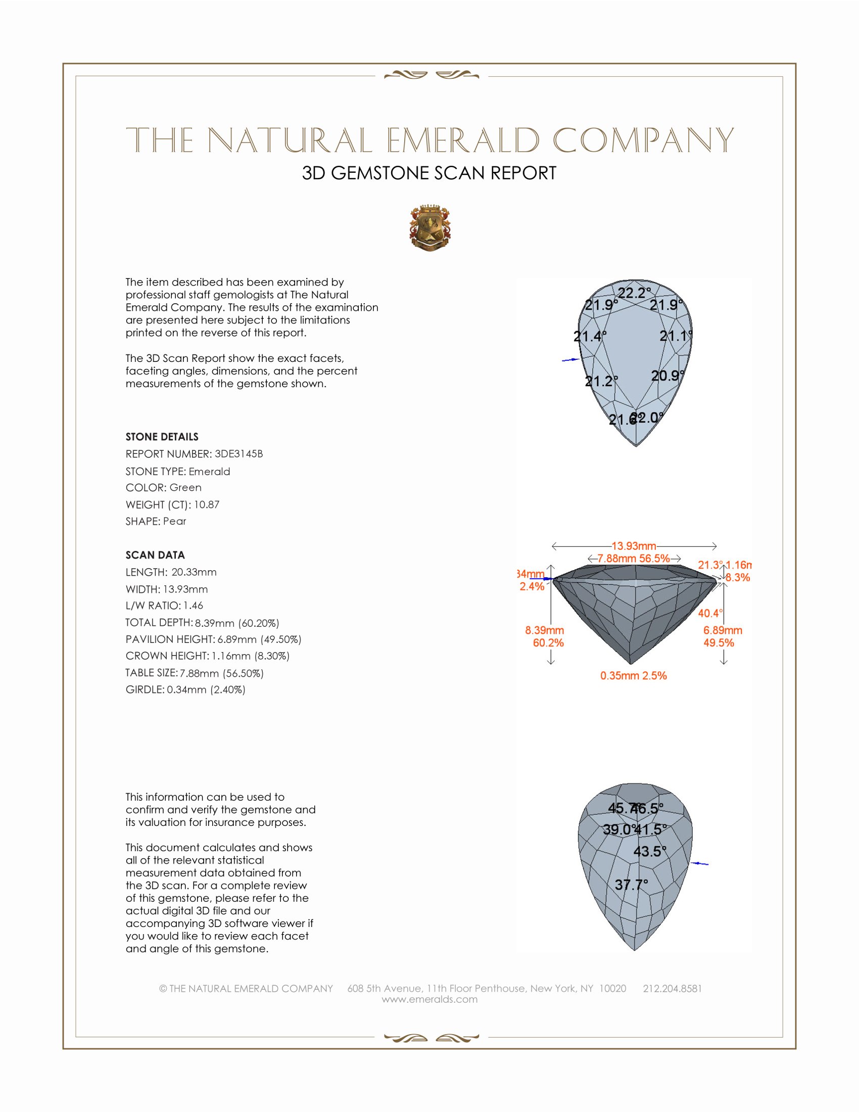 10.87 Ct. Emerald from Colombia