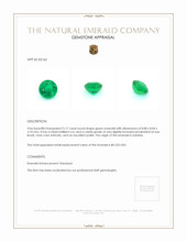 2.17 Ct. Emerald from Zambia Appraisal