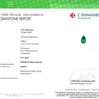 5.69 Ct. Emerald from Zambia Scan Report