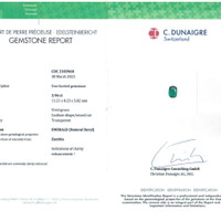 3.96 Ct. Emerald from Zambia Scan Report