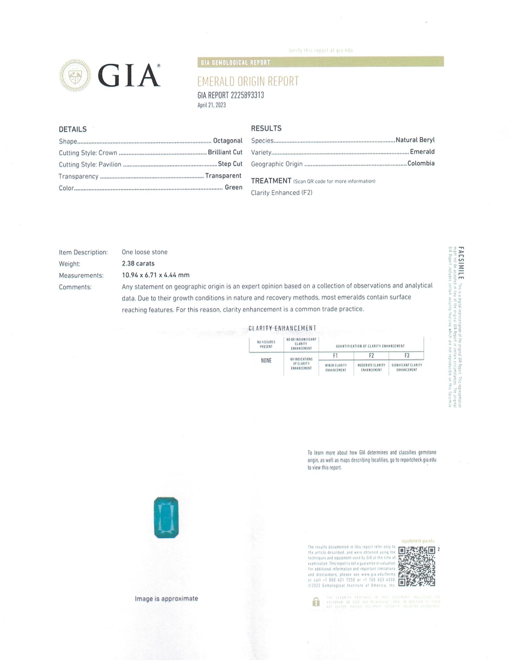 2.38 Ct. Emerald from Colombia