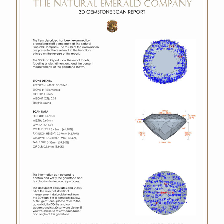 0.58 Ct. Emerald from Zambia