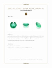 0.58 Ct. Emerald from Zambia Appraisal
