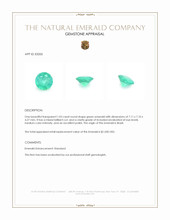 1.03 Ct. Emerald from Brazil Appraisal