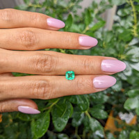 0.79 Ct. Emerald from Brazil Life Style