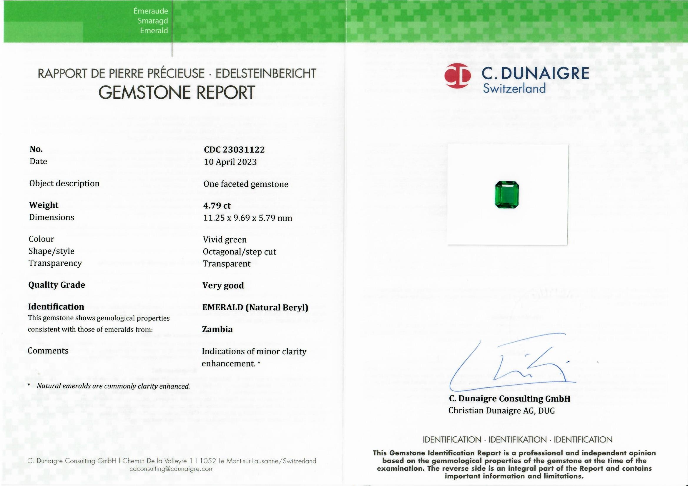 4.79 Ct. Emerald from Zambia