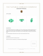 8.97 Ct. Emerald from Brazil Appraisal