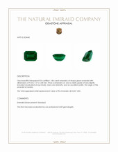 2.86 Ct. Emerald from Zambia Appraisal