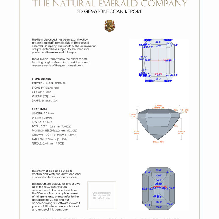0.46 Ct. Emerald from Zambia