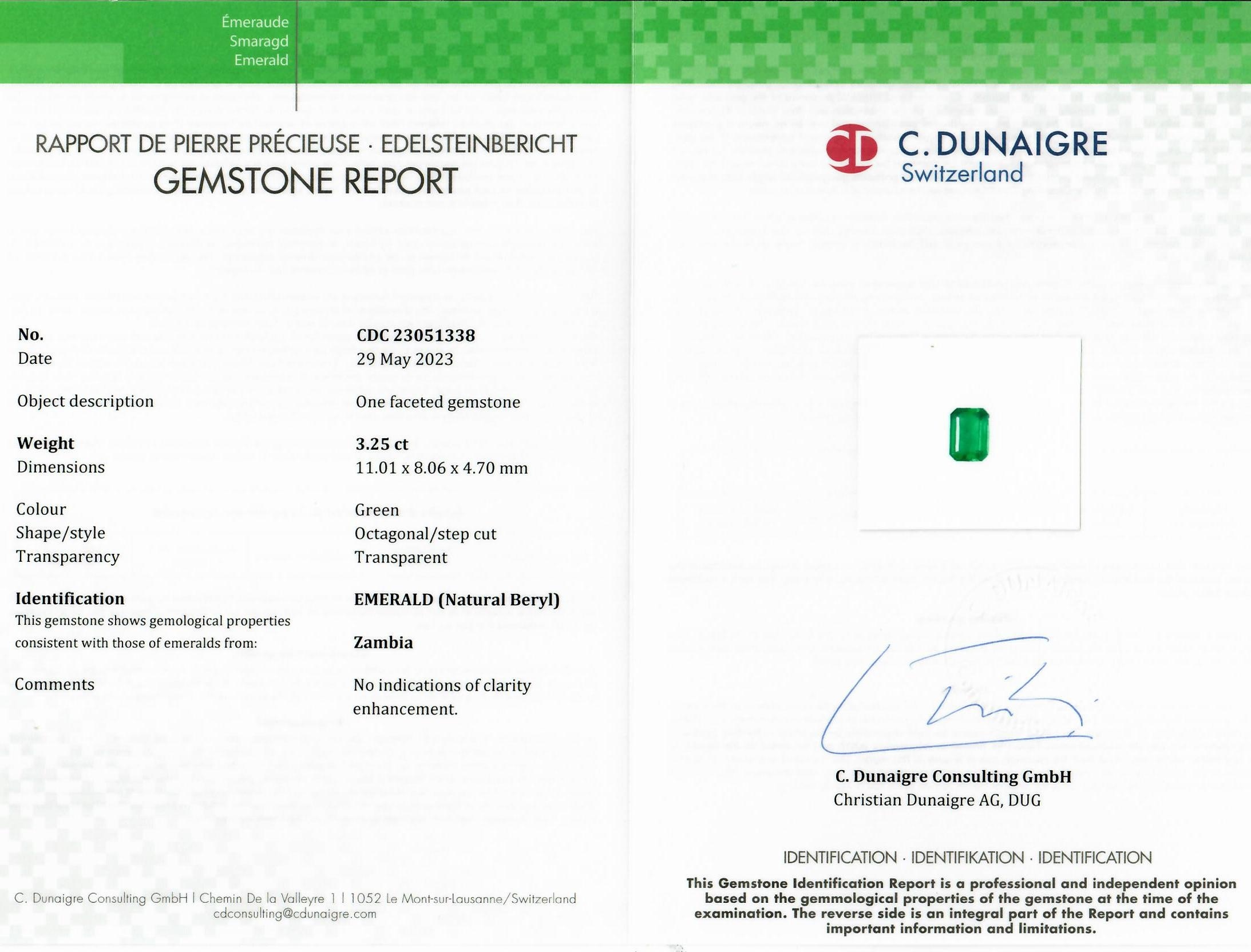 3.25 Ct. Emerald from Zambia