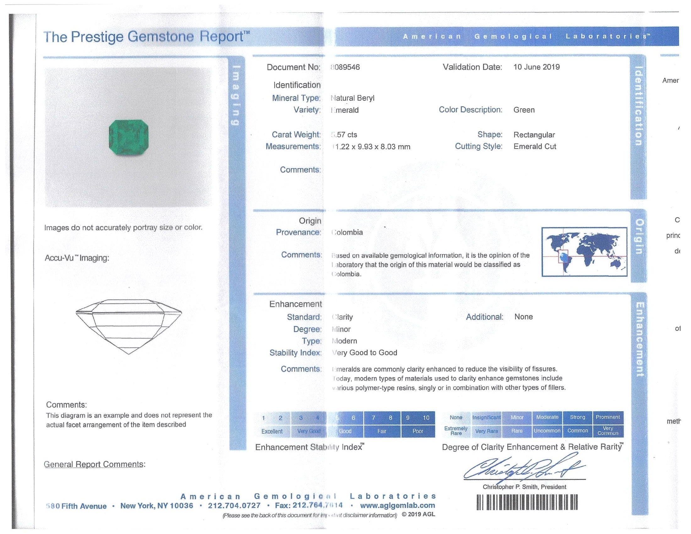 5.57 Ct. Emerald from Colombia