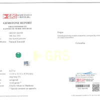 6.27 Ct. Emerald from Colombia Scan Report