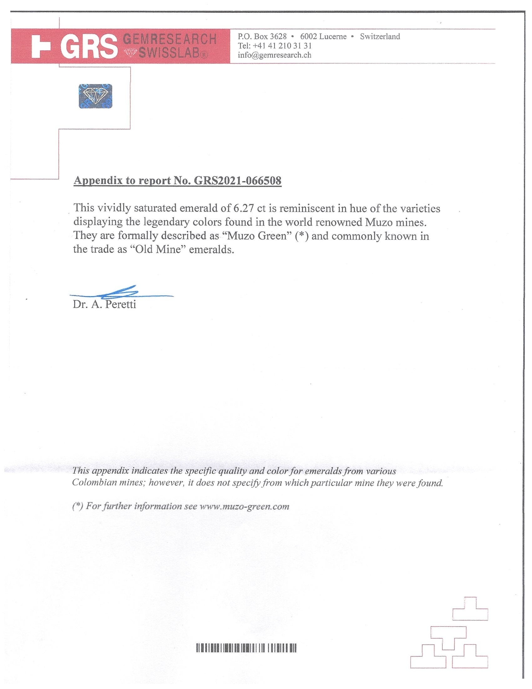 6.27 Ct. Emerald from Colombia