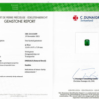 6.78 Ct. Emerald from Zambia Scan Report