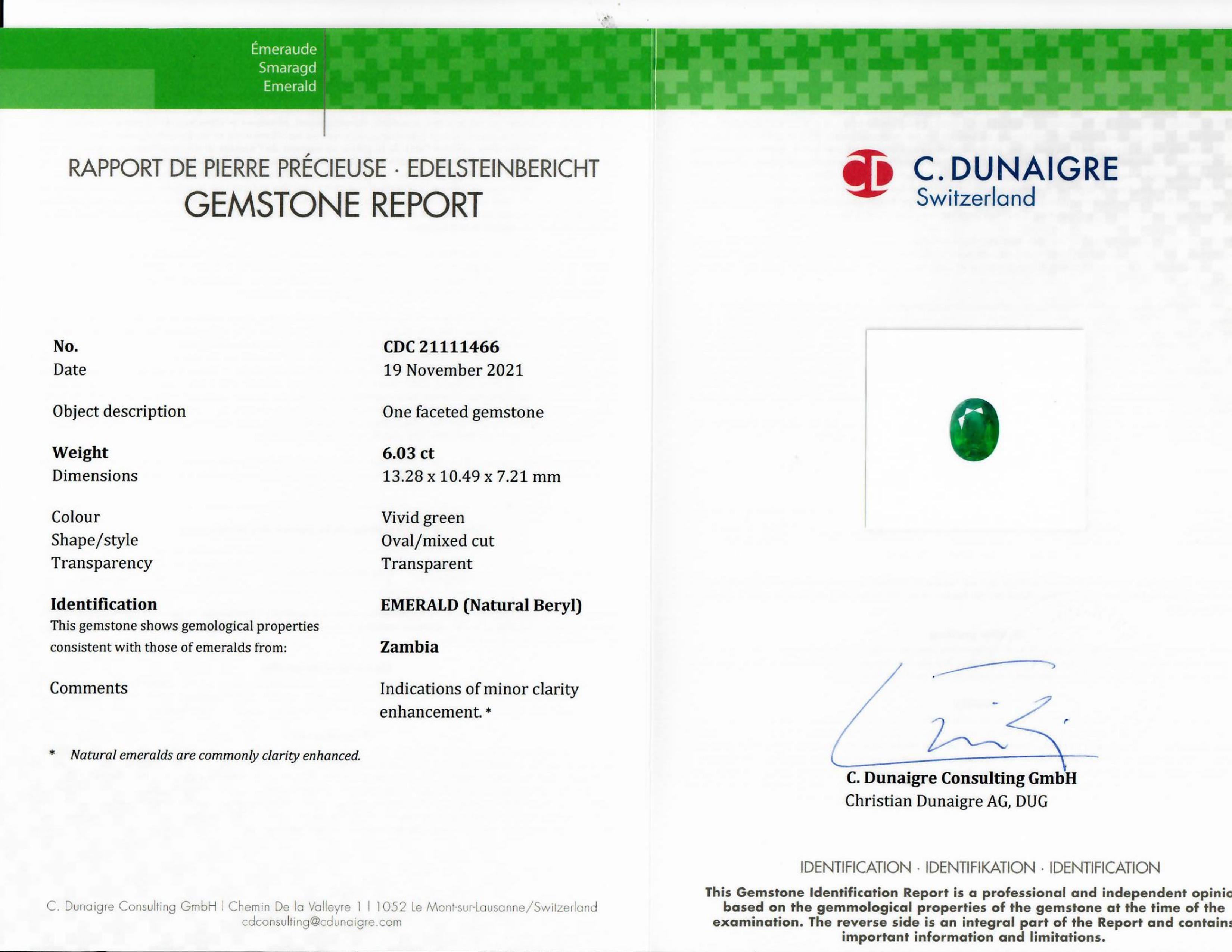6.03 Ct. Emerald from Zambia