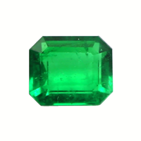 Accent Stones Emerald Ring 3.22 Ct., 18K White Gold Combination Stone