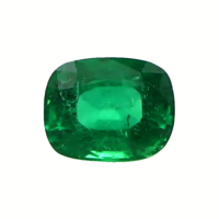 Halo Emerald Ring 2.03 Ct., 18K Yellow Gold Combination Stone