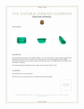 1.75 Ct. Emerald from Colombia - Muzo Appraisal