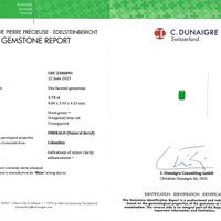 1.75 Ct. Emerald from Colombia Scan Report