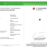 1.39 Ct. Emerald from Colombia Scan Report