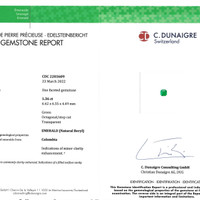 1.36 Ct. Emerald from Colombia Scan Report