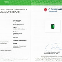7.99 Ct. Emerald from Zambia Scan Report