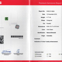 4.17 Ct. Emerald from Colombia Scan Report
