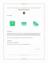 2.26 Ct. Emerald from Colombia Appraisal