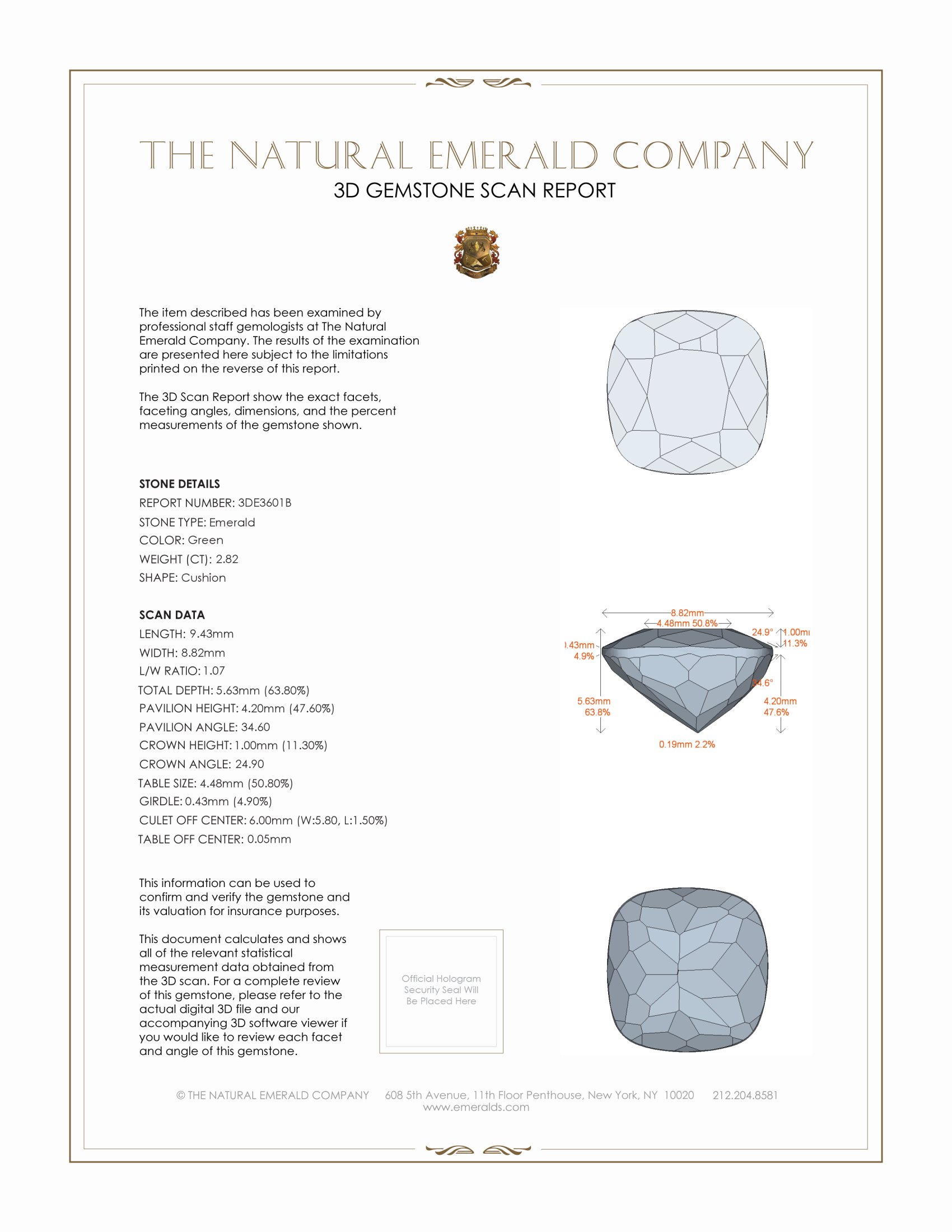 2.82 Ct. Emerald from Colombia