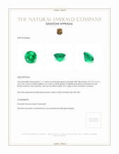 1.11 Ct. Emerald from Zambia Appraisal