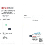 2.20 Ct. Emerald from Russia Scan Report