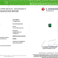 4.27 Ct. Emerald from Zambia Scan Report