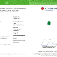 6.66 Ct. Emerald from Zambia Scan Report