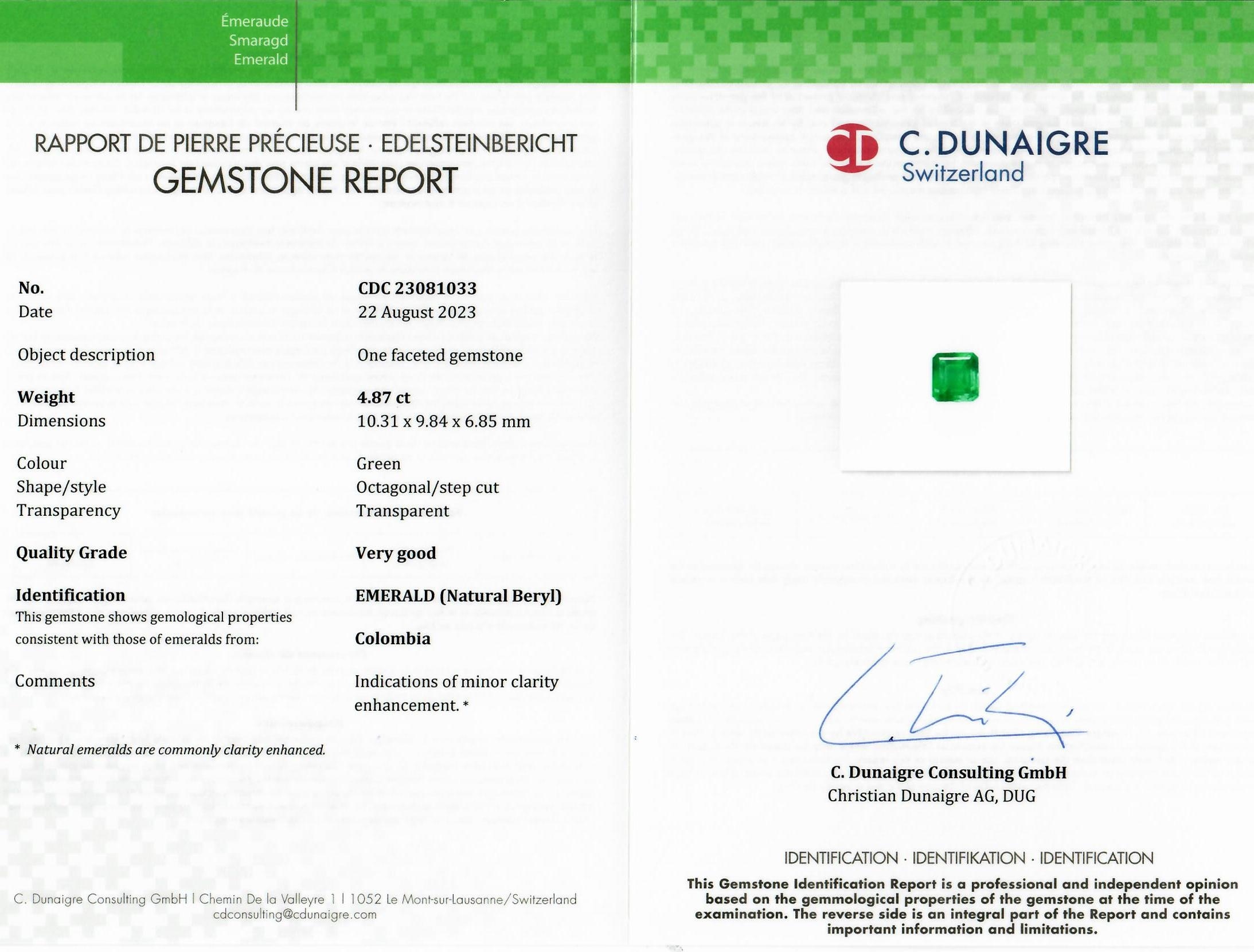 4.87 Ct. Emerald from Colombia