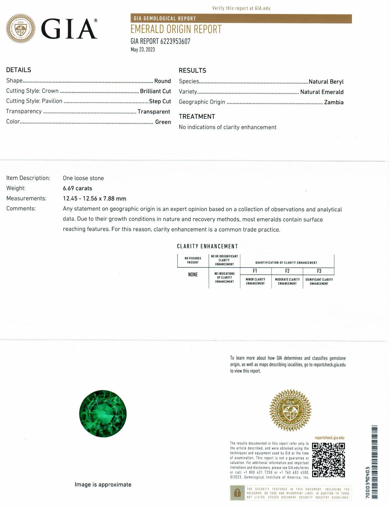 6.69 Ct. Emerald from Zambia