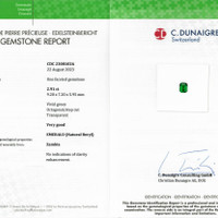 2.91 Ct. Emerald from Zambia Scan Report