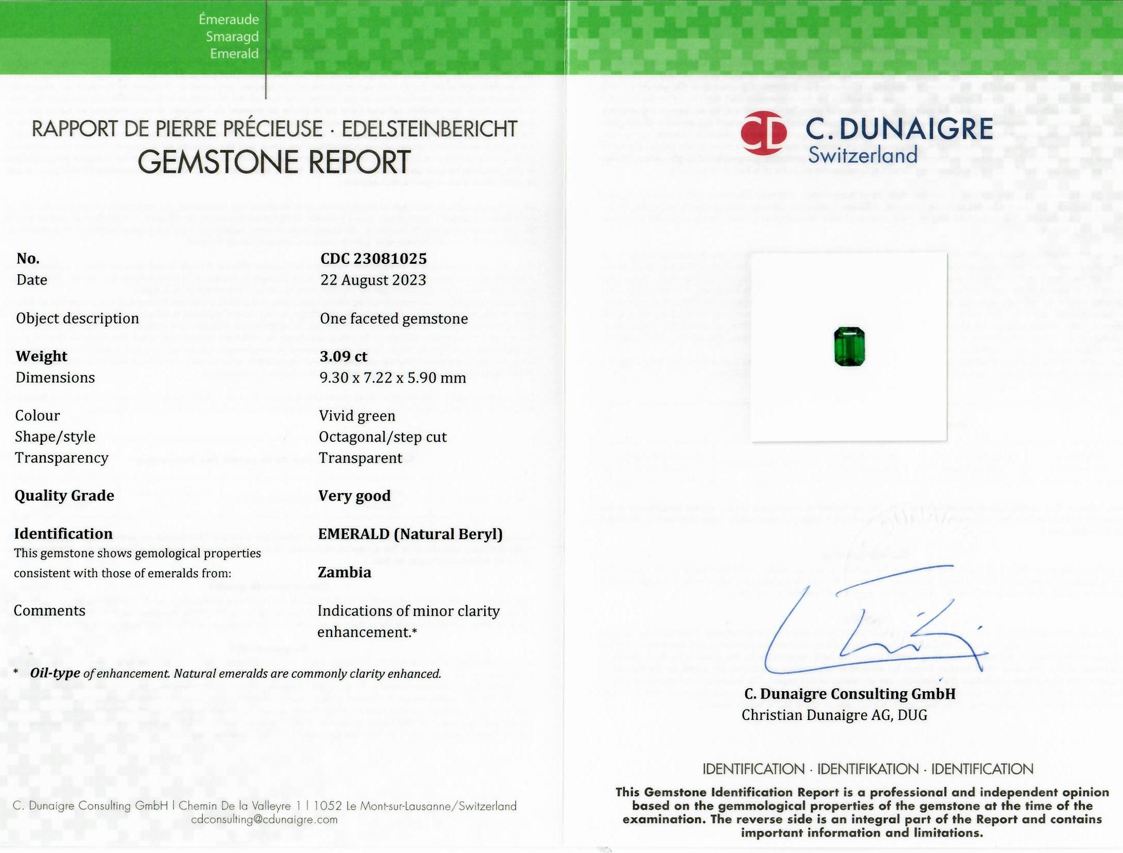 3.09 Ct. Emerald from Zambia