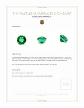 1.16 Ct. Emerald from Zambia Appraisal