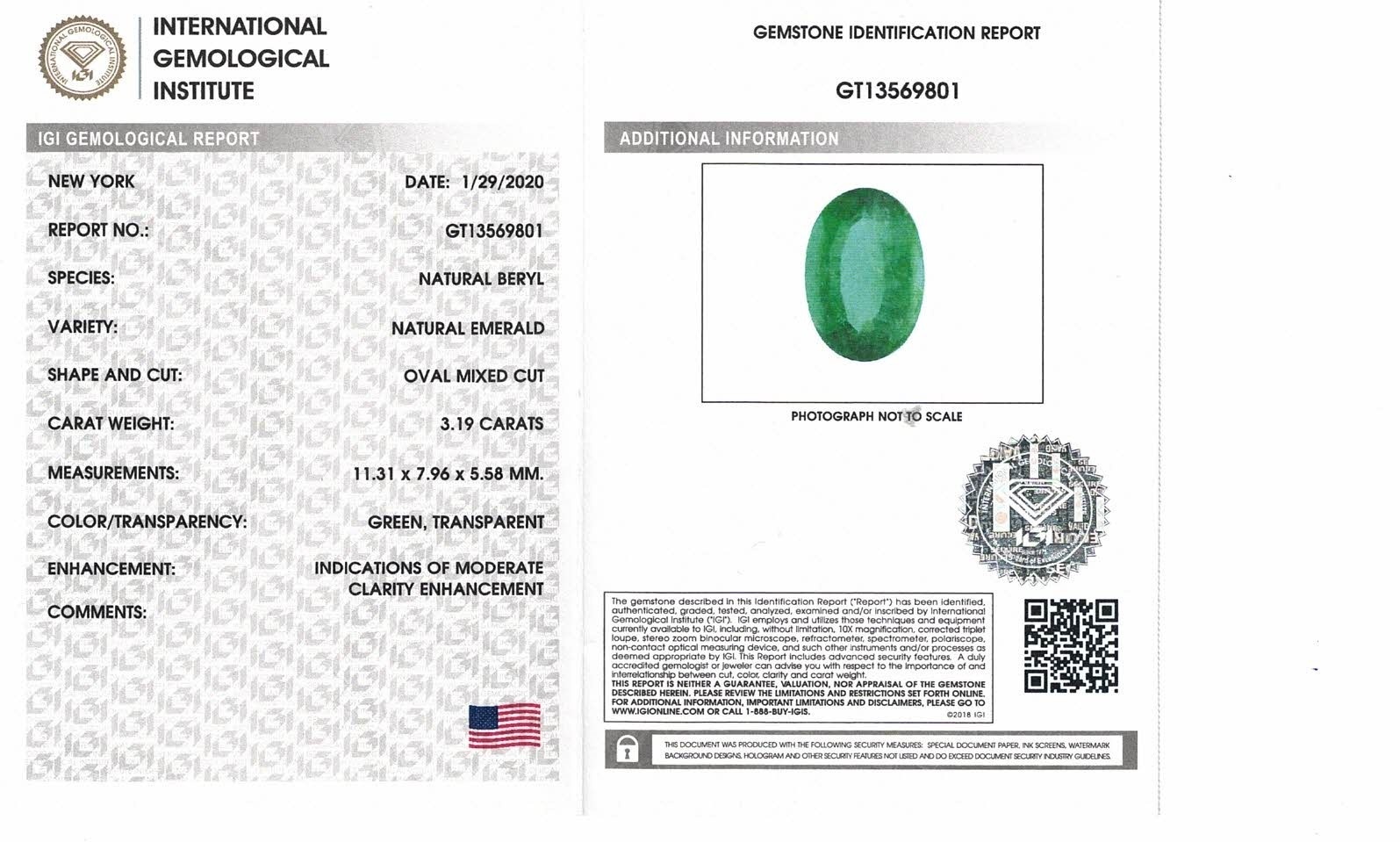 3.19 Ct. Emerald from Zambia