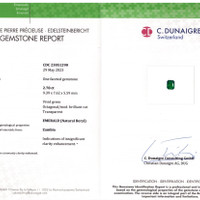 2.70 Ct. Emerald from Zambia Scan Report