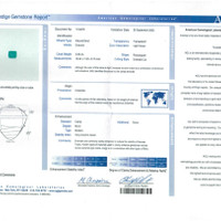 3.49 Ct. Emerald from Colombia Scan Report