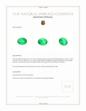 10.16 Ct. Cabochon Emerald from Colombia Appraisal