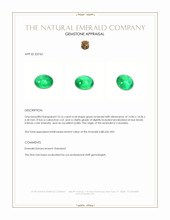 10.16 Ct. Cabochon Emerald from Colombia Appraisal