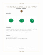 17.67 Ct. Cabochon Emerald from Colombia Appraisal